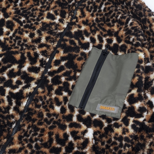 MM FLEECE JACKET IN LEOPARD PATTERN