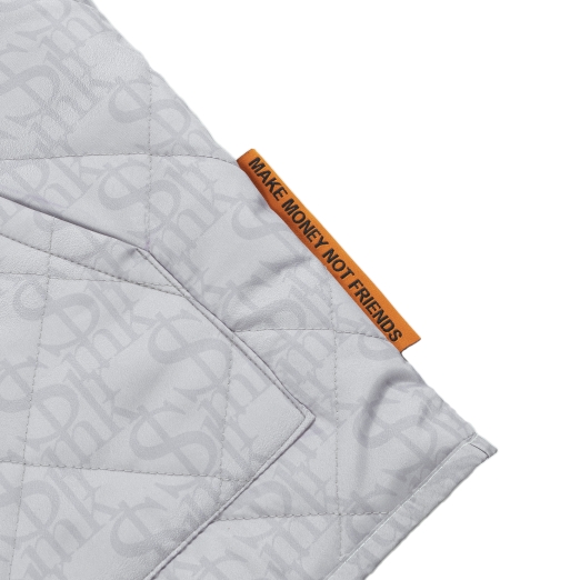 LOGO PUFFER VEST IN GREY