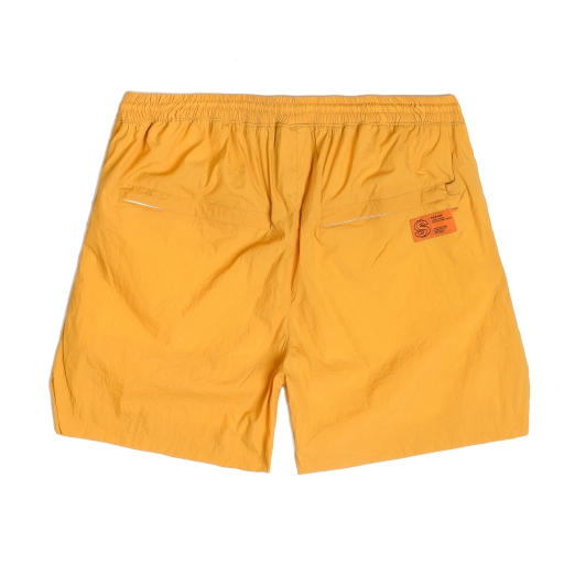 METAL LOGO WRINKLED NYLON SHORT IN YELLOW