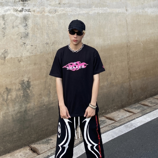 SMAKER PINK TRIBAL FLAME IN BLACK