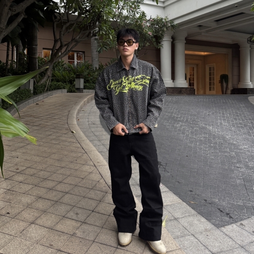 SWAROVKI "DONT GET MAD" WORKWEAR WASHED JACKET