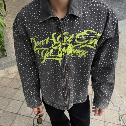 SWAROVKI "DONT GET MAD" WORKWEAR WASHED JACKET