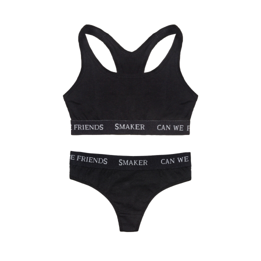 SMAKER WOMEN UNDERWEARS SET IN BLACK 