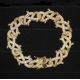 ICED OUT "FISHBONE" LINK BRACELET IN GOLD