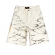 WAVY WASHES DOUBLE KNEES BAGGY SHORTS IN WHITE