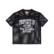 PROPERTY MESH BOXY TEE IN BLACK