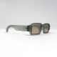 RECTANGULAR SUNGLASSES IN TRANSPARENT GREEN