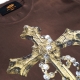 CHAIN & CROSS WASHED TEE IN BROWN