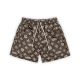 "PATTERN LOGO" MESH SHORT IN BROWN V2