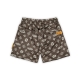 "PATTERN LOGO" MESH SHORT IN BROWN V2