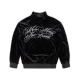 LOGO VELVET JACKET IN BLACK