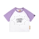 MULLA BABY RAGLAN BABYTEE IN WHITE PURPLE