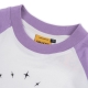 MULLA BABY RAGLAN BABYTEE IN WHITE PURPLE