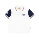 LOGO ZIP POLO IN WHITE