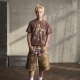 CHAIN & CROSS WASHED TEE IN BROWN