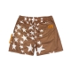 STARS MESH SHORT IN BROWN