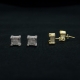 SQUARE ICED OUT EARRINGS