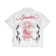 TRIBAL DRAGON SHIRT IN WHITE