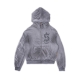 $MAKER4LIFE WASHED DOUBLE HOODS HOODIE IN GREY