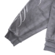 $MAKER4LIFE WASHED DOUBLE HOODS HOODIE IN GREY