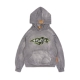 TRIBAL LOGO WASHED HOODIE IN GREY