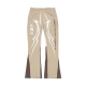 SMAKER FLAME FLARE SWEAT PANTS IN TAN