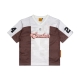 24 MESH JERSEY IN STRIPE WHITE/ BROWN