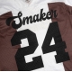 24 MESH JERSEY IN STRIPE WHITE/ BROWN