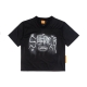 SMAKER STUDIO MESH V NECK TEE IN BLACK