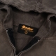 NEW LOGO WASHED ZIP HOODIE IN BROWN