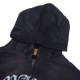 FLAME $MAKER WASHED ZIP HOODIE IN BLACK