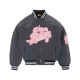 NOT YOUR BIZNESS BOMBER JACKET IN GREY