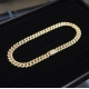 BAGUETTE CUBAN LINK NECKLACE IN GOLD