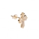 ICED OUT CROSS EARRING IN GOLD