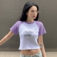 MULLA BABY RAGLAN BABYTEE IN WHITE PURPLE