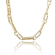 ICED OUT PAPER CLIP NECKLACE IN GOLD/SILVER